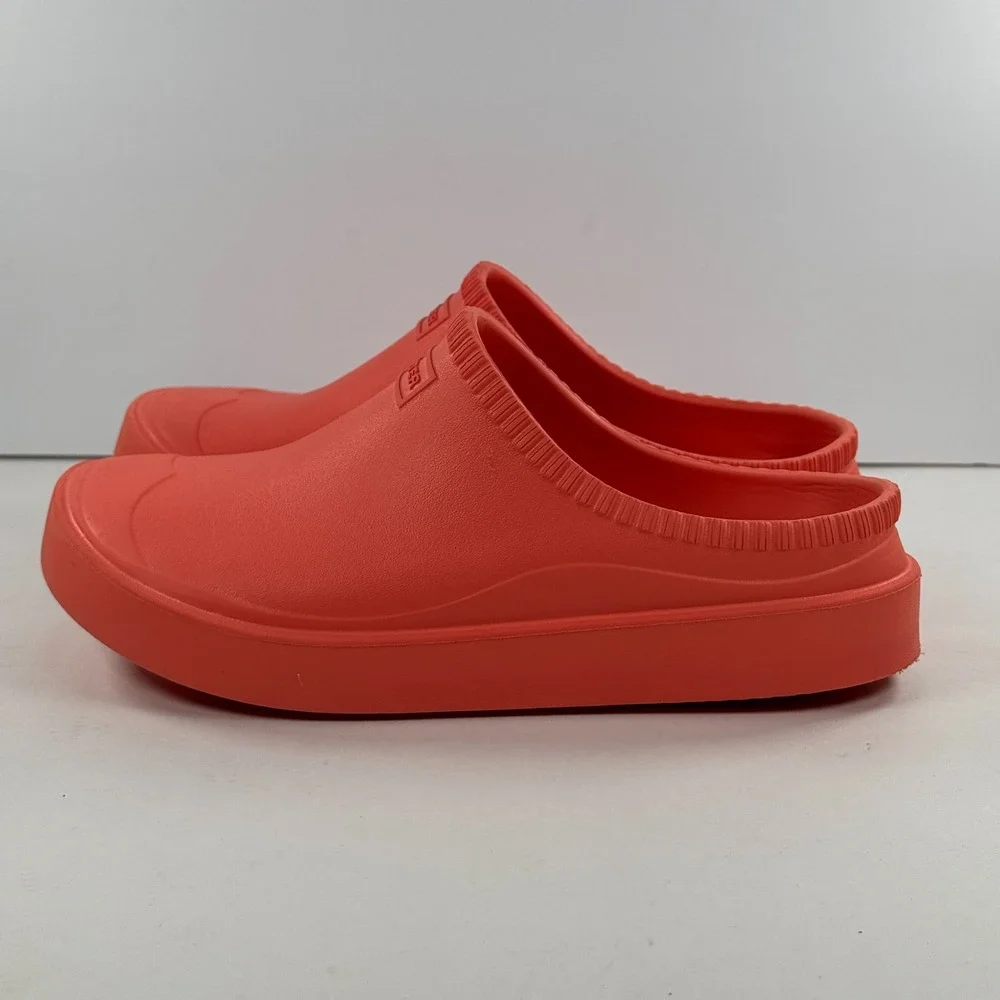 Hunter Play Clog Sunset Orange Rubber Waterproof Slip On Shoes Youth UK 3 US 5